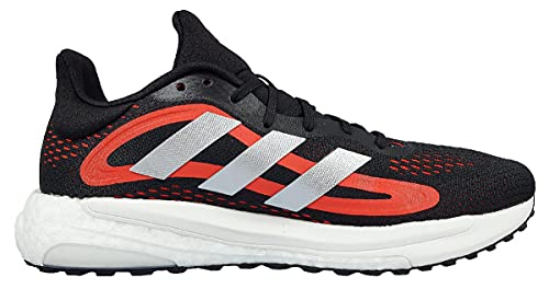 adidas Solar Glide 4 M, Zapatillas para Caminar Hombre, Cblack Silvmt Solred, 46 2/3 EU