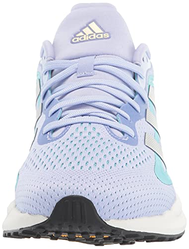 adidas Solar Glide 4, Zapatillas para Correr Mujer, Tono Violeta Plateado metálico Naranja Tintado, 38 EU