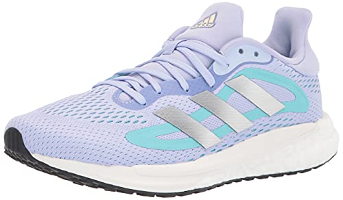 adidas Solar Glide 4, Zapatillas para Correr Mujer, Tono Violeta Plateado metálico Naranja Tintado, 38 EU