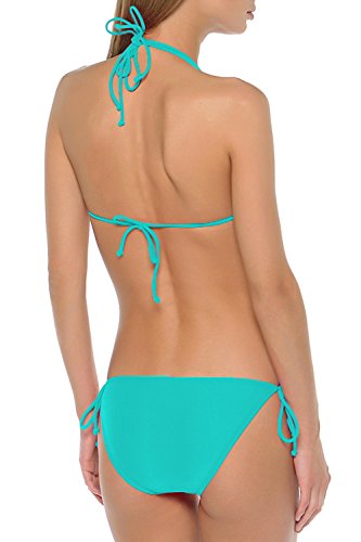 adidas Solid Bikini para Mujer, Mujer, Bikini Solid, Shock Green/White, 36