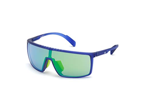 adidas SP0004 Gafas, Matte Blue/Green Mirror, 00 Unisex Adulto