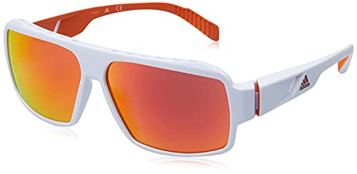 adidas SP0026 Gafas, Blanco/Naranja, Talla única Unisex Adulto