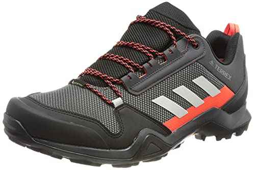 adidas Terrex AX3 GTX, Zapatillas de Senderismo Hombre, Grpudg/Griuno/Rojsol, 43 1/3 EU