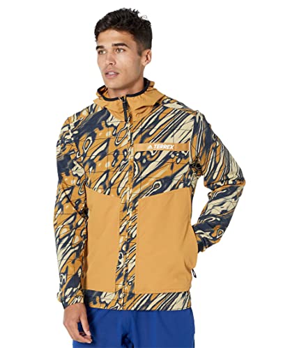 adidas Terrex Chaqueta Softshell Elástica Multi Estampado, Mesa, Large