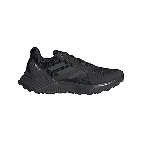 adidas Terrex SOULSTRIDE, Zapatillas de Trail Running Hombre, NEGBÁS/Carbon/GRISEI, 46 EU