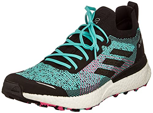 adidas Terrex Two Ultra Primeblue, Trail Running Shoe Hombre, Acid Mint/Core Black/Screaming Pink, 41 1/3 EU