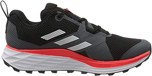 adidas Terrex Two, Zapatillas Deportivas Hombre, Core Black/FTWR White/Solar Red, 43 1/3 EU