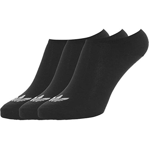 adidas Trefoil Liner, Calcetines Unisex Adulto, Negro (Black/Black/White), 39/42, (Pack de 3)