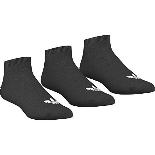 adidas Trefoil Liner, Calcetines Unisex Adulto, Negro (Black/Black/White), 39/42, (Pack de 3)