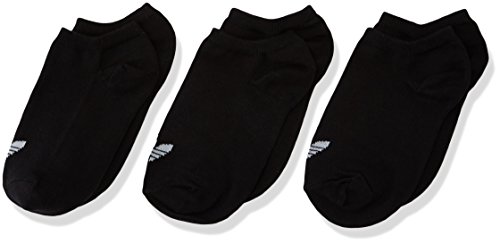 adidas Trefoil Liner, Calcetines Unisex Adulto, Negro (Black/Black/White), 39/42, (Pack de 3)