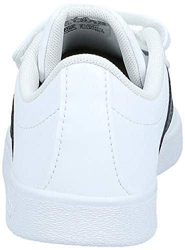 Adidas Vl Court 2.0 Cmf C, Zapatillas de deporte Unisex Niños, Blanco (Ftwr White/Core Black/Ftwr White Ftwr White/Core Black/Ftwr White), 28