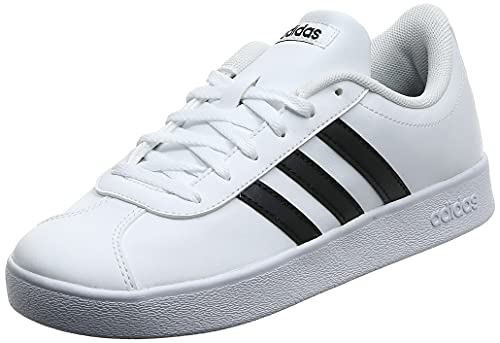 adidas VL Court 2.0 K, Zapatillas Unisex Adulto, Blanco (Footwear White/Core Black/Footwear White), 38 EU