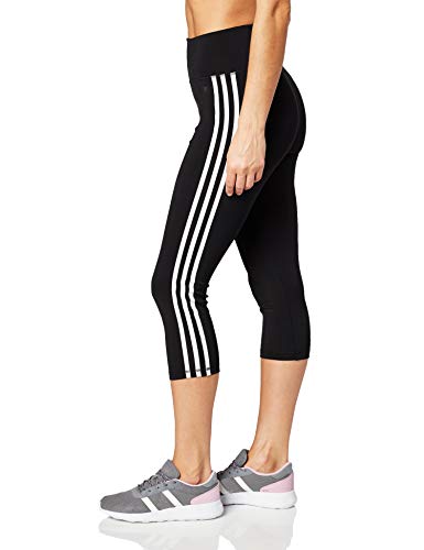 adidas W D2M 3S 34 TIG Mallas, Mujer, Black/White, XS