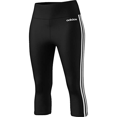 adidas W D2M 3S 34 TIG Mallas, Mujer, Black/White, XS