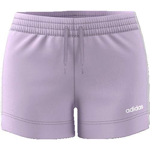 adidas W E 3S Short Pantalón Corto, Mujer, Matpur/Blanco, L