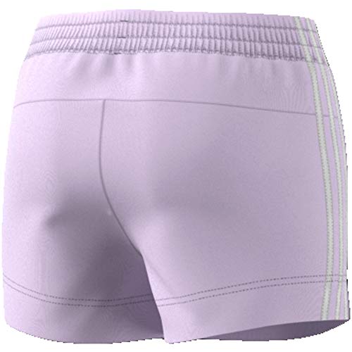 adidas W E 3S Short Pantalón Corto, Mujer, Matpur/Blanco, L