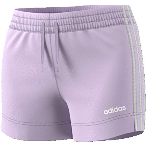 adidas W E 3S Short Pantalón Corto, Mujer, Matpur/Blanco, L