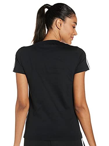 adidas W E 3S Slim tee Camiseta de Manga Corta, Mujer, Negro, XL