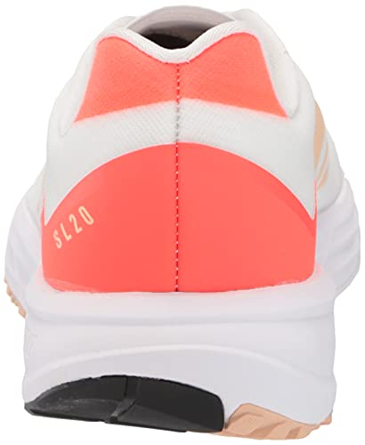 adidas Women's Sl20.2 Running Shoe, White/Halo Blush/Solar Red, 8