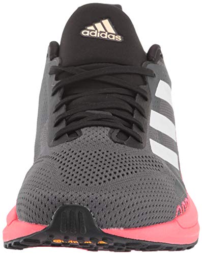 adidas Women's Solar Glide ST 3 Running Shoe, Grey/Crystal White/Pink, 5