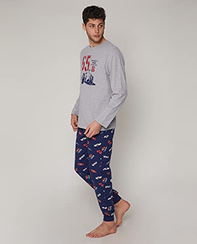 ADMAS Pijama Manga Larga Grand Prix para Hombre