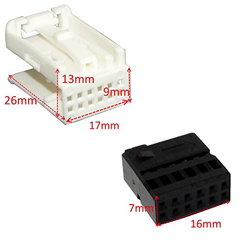 AERZETIX: Juego de Conector quadlock de 12 Pines con 12 terminales alfileres C41283