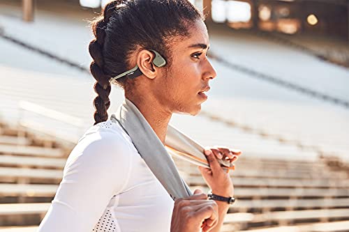 Aftershokz Trekz Air, Auriculares Bluetooth Inalambricos Conducción Osea, Banda para Cuello con microfono, Gris