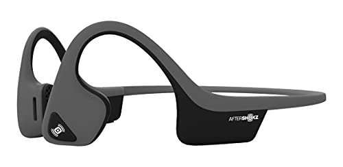 Aftershokz Trekz Air, Auriculares Bluetooth Inalambricos Conducción Osea, Banda para Cuello con microfono, Gris