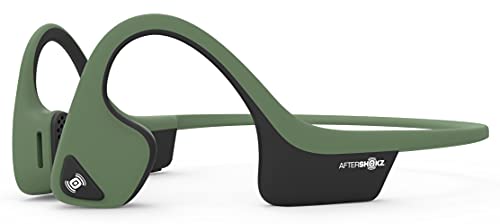 Aftershokz Trekz Air, Auriculares Bluetooth Inalambricos Conducción Osea, Banda para Cuello con microfono, Verde