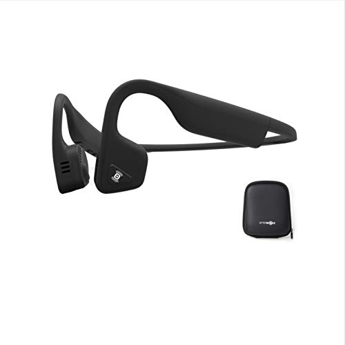 Aftershokz Trekz Titanium - Auriculares de conducción ósea inalámbricos Open-Ear (Orejas Libres) con Estuche de Transporte,Negro