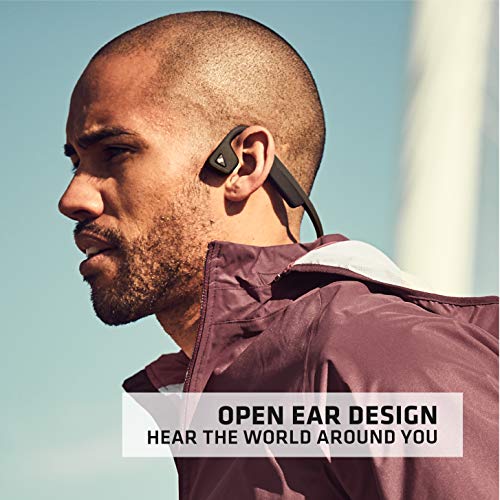 Aftershokz Trekz Titanium - Auriculares de conducción ósea inalámbricos Open-Ear (Orejas Libres) con Estuche de Transporte,Negro