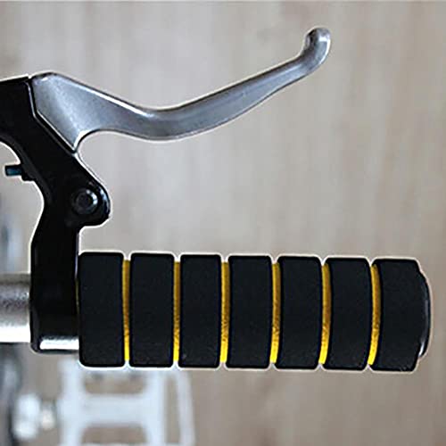 Agarre a La Bicicleta De Montaña, Agarre De La Manillar De La Bicicleta De Espuma, Empuñaduras De Goma Suave Antideslizante para Scooter Montaña Triciclo Bicicletas Plegables [Negro Y Amarillo]