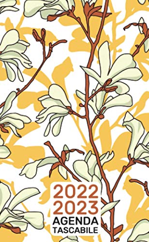 Agenda Tascabile 2022-2023:: 2 Anni, 24 Mesi da Gennaio 2022 a Dicembre 2023 Fiori Bianchi