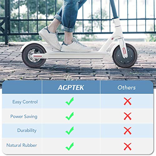 AGPTEK 2 Pcs Llanta Libre Reemplazo Neumático, Rueda Macizas para Scooter Eléctrico Xiaomi M365 con 2 Palo de Neumático, Neumáticos sin Inflación, Negro