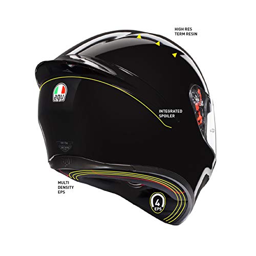 AGV 0281A4I0_002_ML K1 Solid Casco Moto Integral, Negro, ML