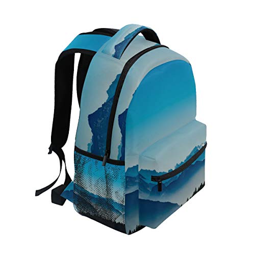 Ahomy - Mochila para Colegio, diseño de montañas francesas