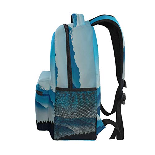 Ahomy - Mochila para Colegio, diseño de montañas francesas