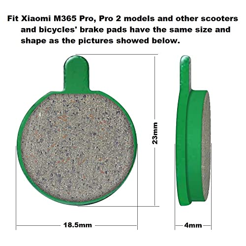 aibiku 2 Pares Pastillas de Freno de Cerámica para Xiaomi Mijia M365 Pro, Pro 2 Eléctrico Scooter - Piezas de Repuesto de Accesorios