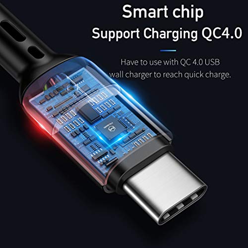 AICase Cable USB Tipo C retráctil,Cable Tipo C en Espiral para Coche, Carga y sincronización de Datos,Cable Cargador USB C