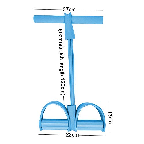 aiMaKE Cuerda de Tensión Multifunción, Cuerda para ejercitar piernas, 4 Tubos, Equipo De Entrenamiento con Látex Natural, dominadas, Culturismo, para Yoga, Fitness, Pedal, para Gimnasio en casa