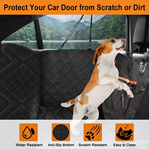 Aimocar Funda de Asiento para Perros, Cubierta Protector Manta Perro pequenos para Coche Impermeable y Antideslizante con Ventana de Malla Vsible Universal Compatible con SUV, Camión