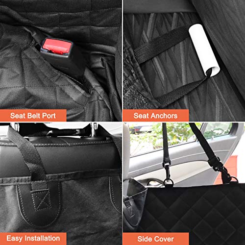 Aimocar Funda de Asiento para Perros, Cubierta Protector Manta Perro pequenos para Coche Impermeable y Antideslizante con Ventana de Malla Vsible Universal Compatible con SUV, Camión