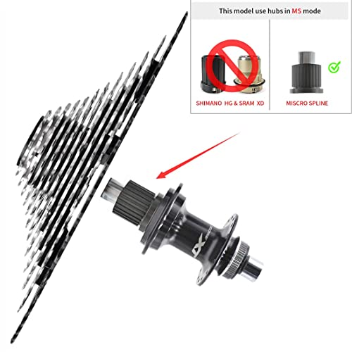 aiNPCde MTB Micro Spline Cassette 12 Velocidades 50T para Bicicletas MS Hub Tower Base Compatible con 125M7100 M8100 XTR M9100