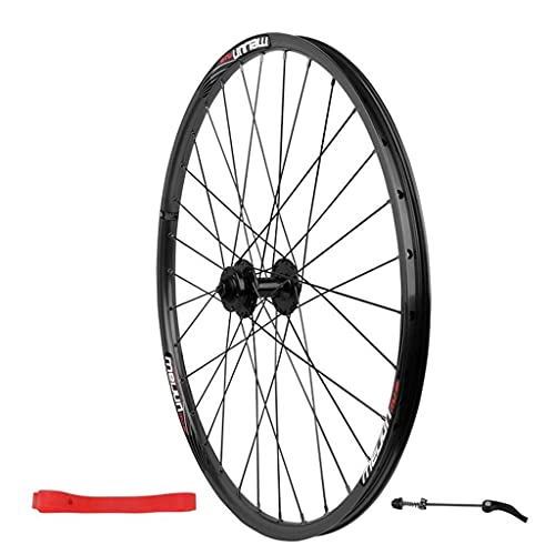 AINUO - Ruedas delanteras para bicicleta de montaña de 26 pulgadas, llanta de aleación de doble pared, freno de disco de liberación rápida, 951 g, 32 agujeros (color negro)