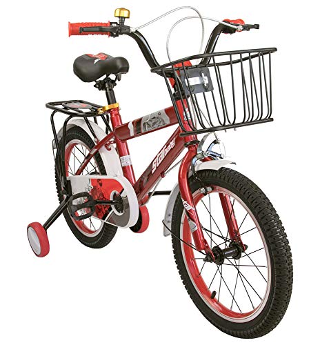Airel Bicis Infantiles | Bici con Ruedines y Cesta | Bicicletas Infantiles para Niños y Niñas | Bicicletas 16 y 18 Pulgadas | Bicicletas niños 4-7 años | Color: Rojo Pulgadas: 16