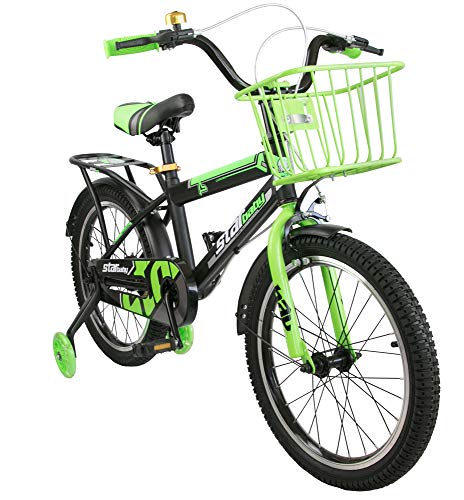 Airel Bicis Infantiles | Bici con Ruedines y Cesta | Bicicletas Infantiles para Niños y Niñas | Bicicletas 16 y 18 Pulgadas | Bicicletas niños 4-7 años | Color: Verde Pulgadas: 16