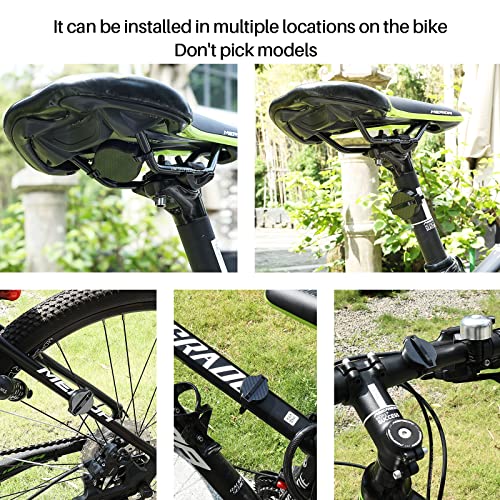 Airtag - Soporte de bicicleta para el sillín, discreto, protección antirrobo, incluye bridas para cables, compatible con soporte para bicicleta eléctrica, etc. Ajuste universal