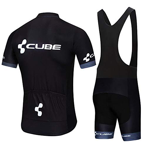 AKAPF Traje Ciclismo Hombre Verano Conjunto Bicicleta Ropa MTB Maillot Bici Manga Corta Culotte Ciclista con Badana 3D Gel