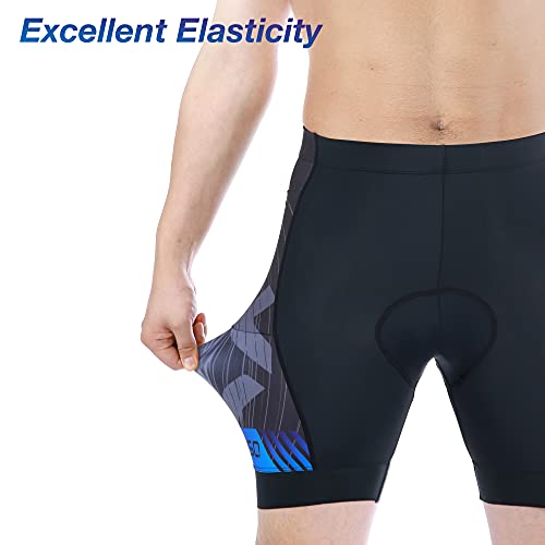 Akaso Pantalones Cortos de Ciclismo para Hombre Mallas Bicicleta Compresion Acolchada con Gel 3D Pantalones Cortos Antideslizantes y Transpirables