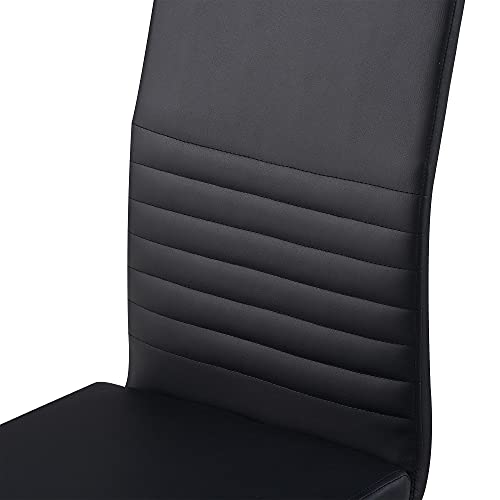 Albatros silla cantilever BURANO Set de 4 sillas Negro, SGS probado